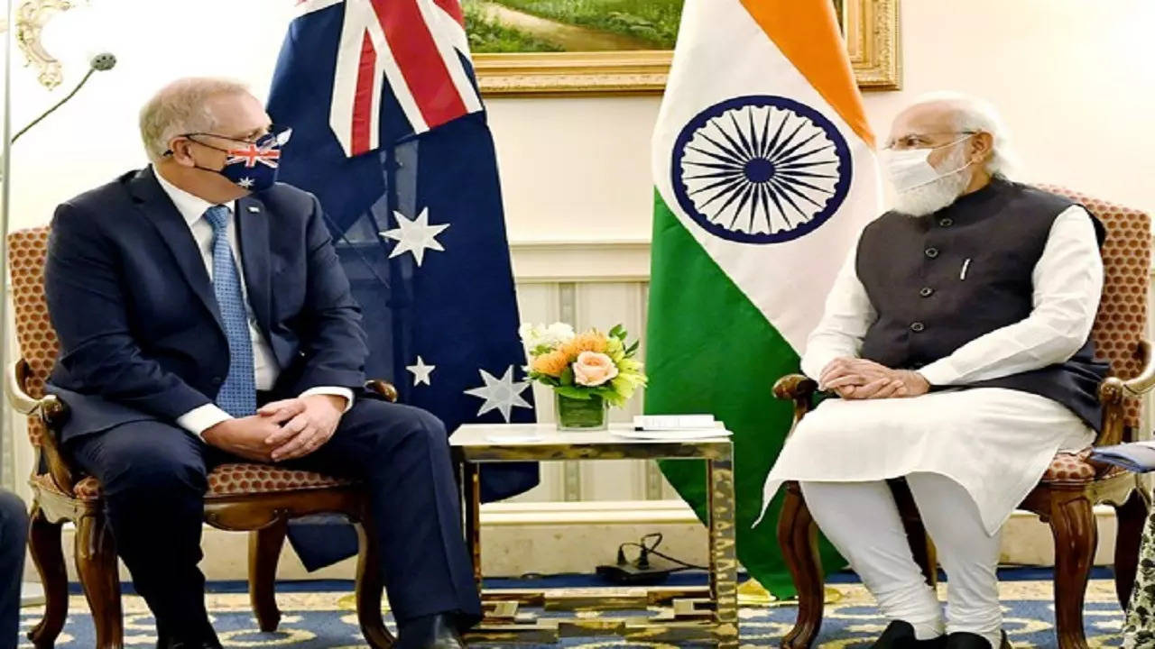 Scott Morrison and PM Narendra Modi