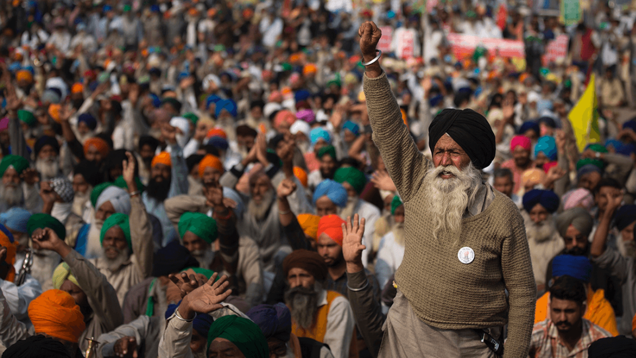 farmers protest - AP