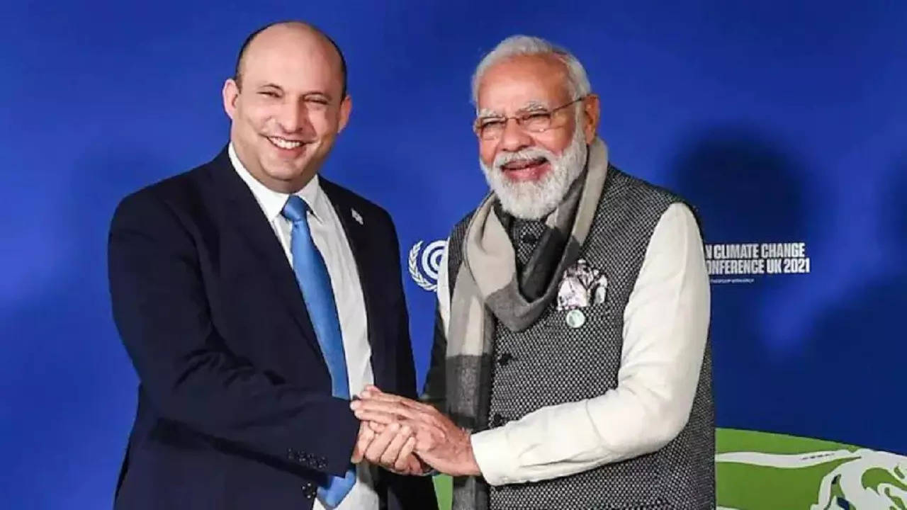 PM Narendra Modi with Israeli Prime Minister Naftali Bennett