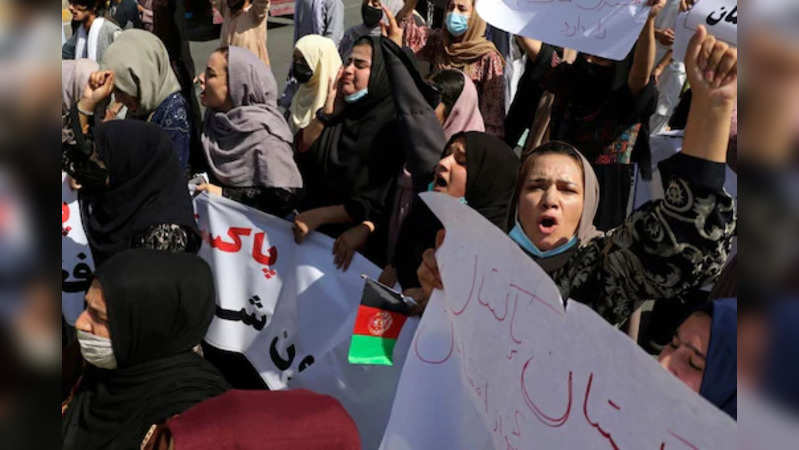 afghan women protest AP.