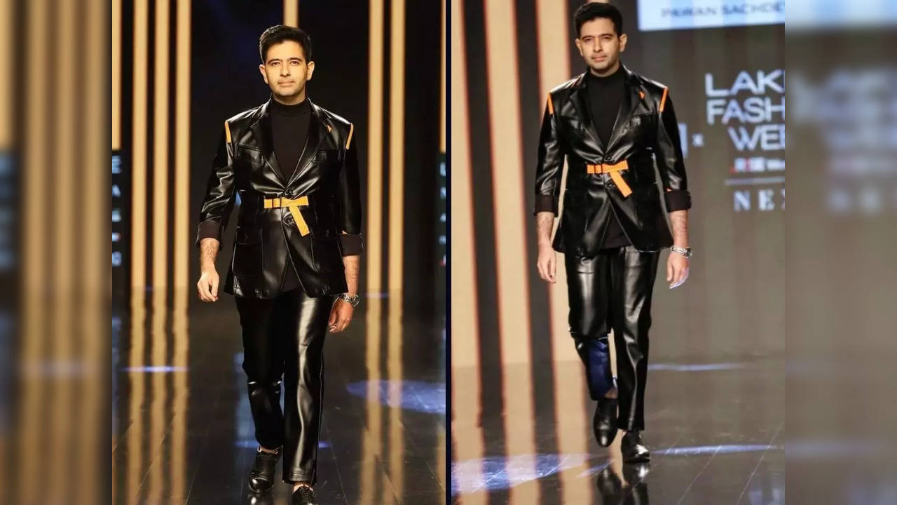 Raghav Chadha was the showstopper for his uncle and designer Pawan Sachdeva | Image courtesy: @raghavchadha88/Instagram