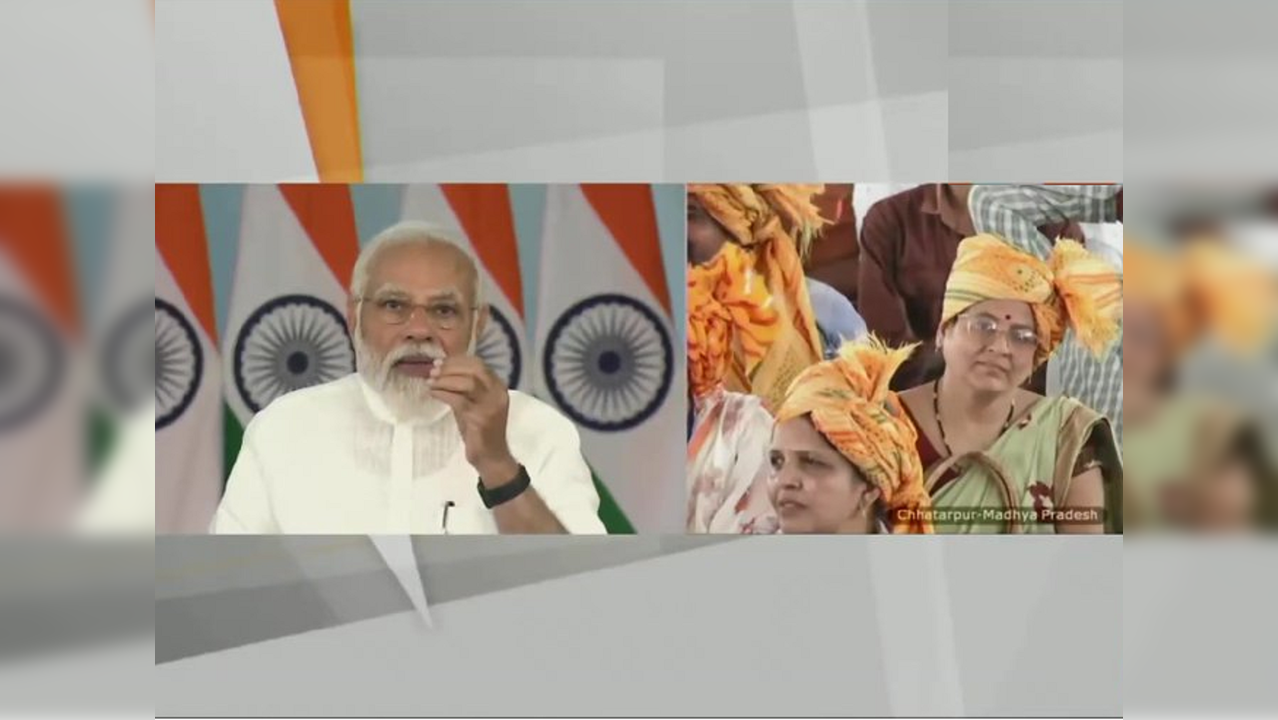 PM Narendra Modi addresses Pradhan Mantri Awas Yojana beneficiaries