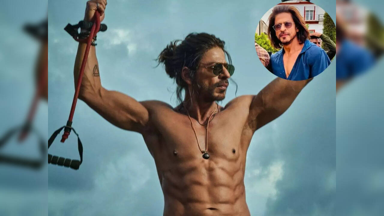 Shah Rukh Khan luce súper genial mientras usa su cabello largo en medio de la sesión de Pathaan, mira fotos virales con fanáticos españoles