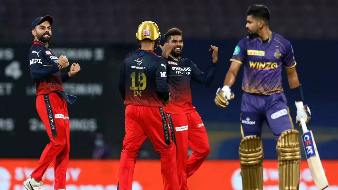ipl 15: du plessis registers 1st win as captain as hasaranga-inspired rcb outclass kkr in low-scoring thriller
