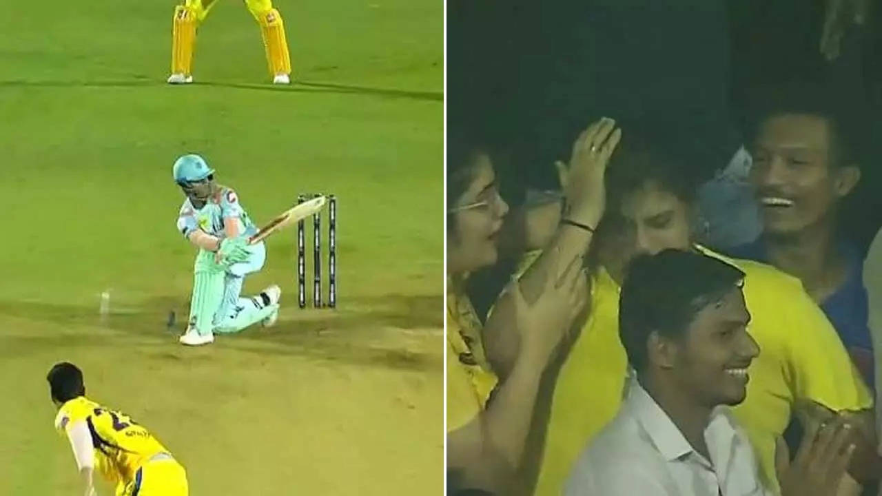 Ayush Badoni's six hit a lady in the stands