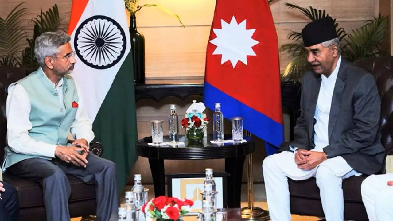 Nepal PM Sher Bahadur Deuba and S Jaishankar