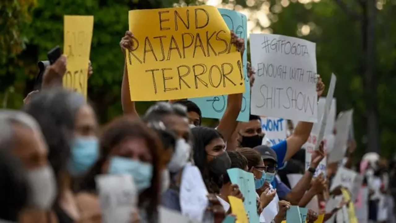 rajapaksa protests sri lanka AFP.