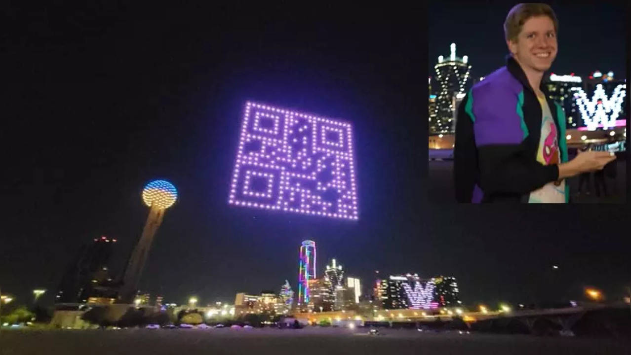 Dallas Got Rick Rolled With a Giant QR Code on April Fools Day