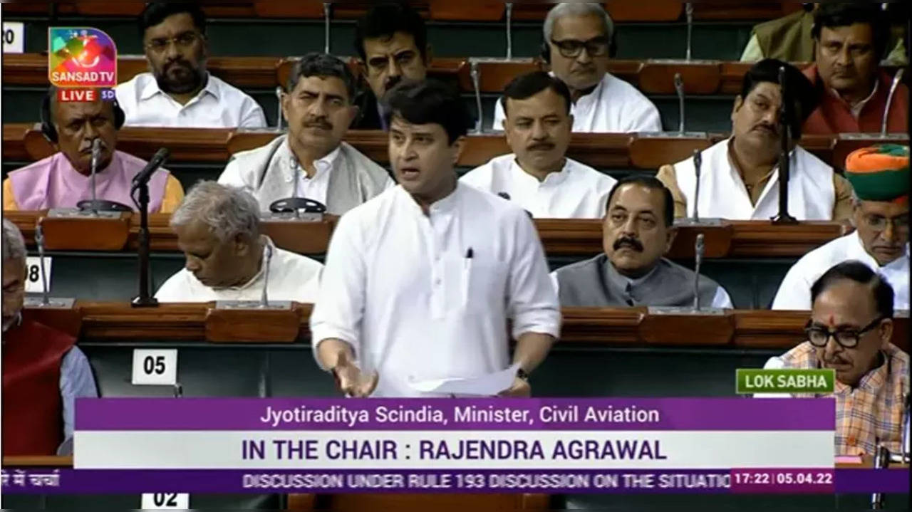 Civil Aviation Minister Jyotiraditya Scindia