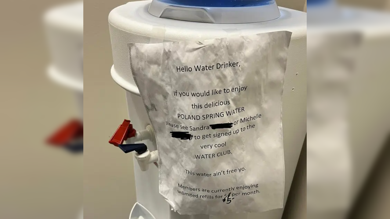 Bizarre water cooler rule in office draws flak