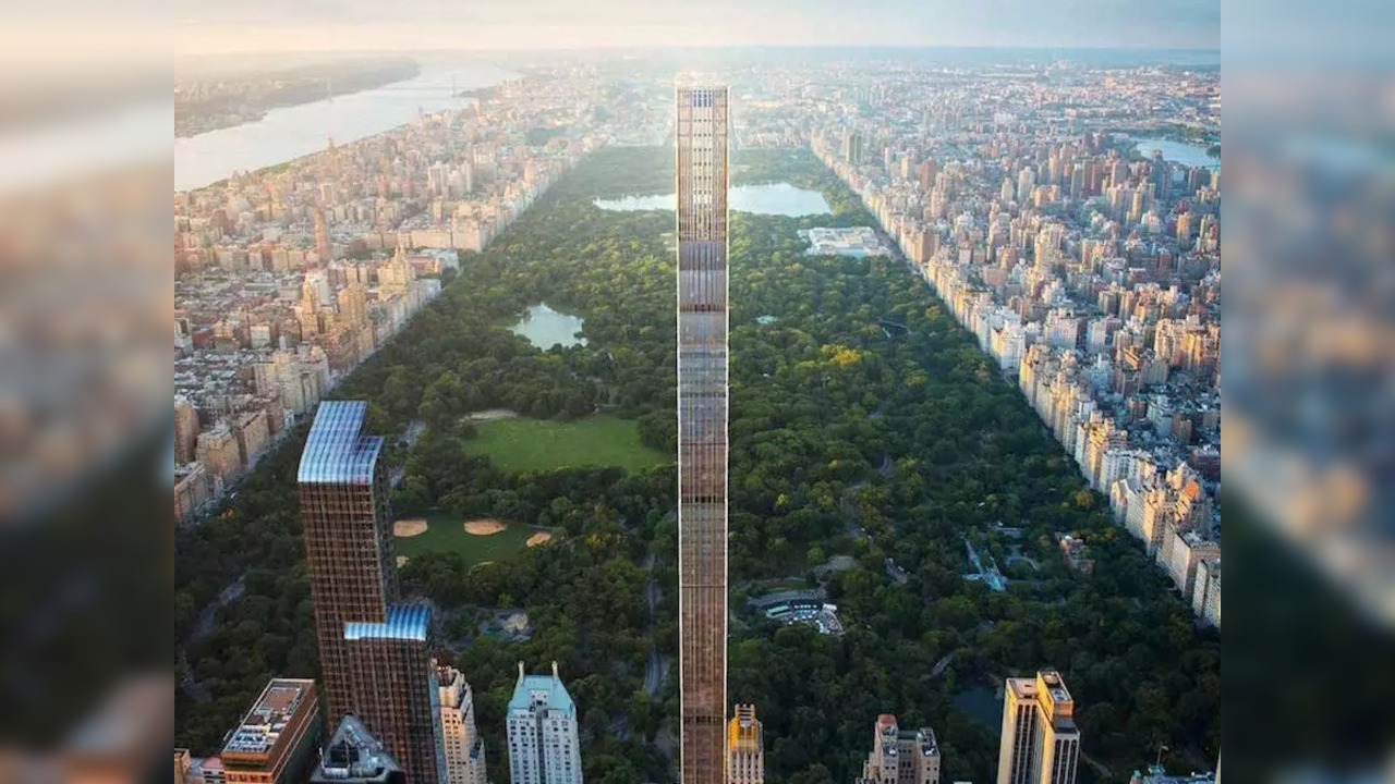 111 West 57th Street towers over Central Park | Image courtesy: 111w57.com