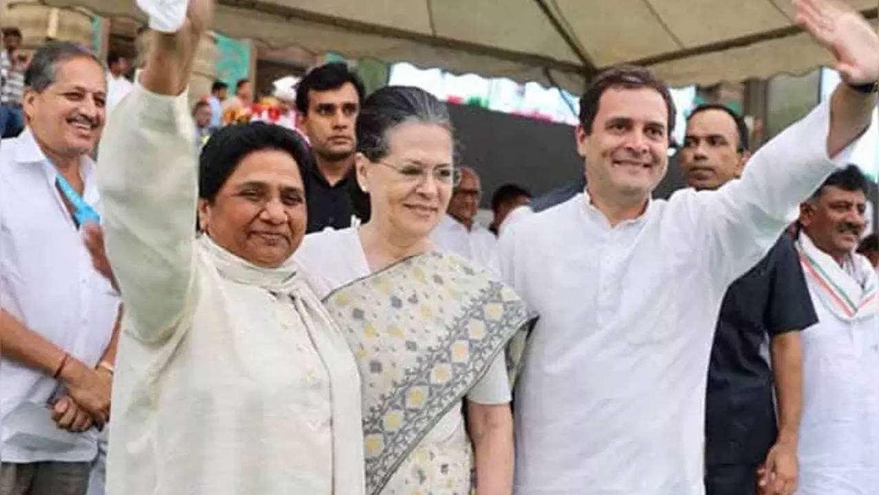 Mayawati and Sonia Gandhi