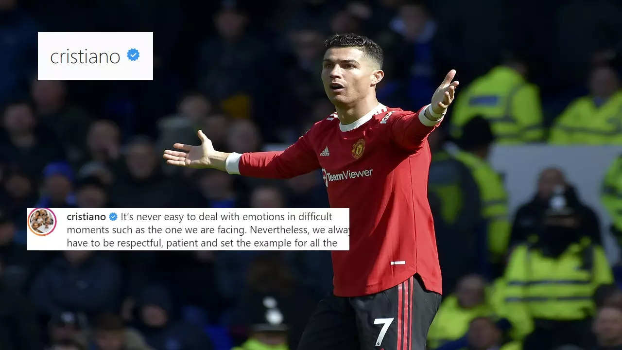 Manchester United star Cristiano Ronaldo has released a statement after footage of him destroying a phone of an Everton managed to break the internet.