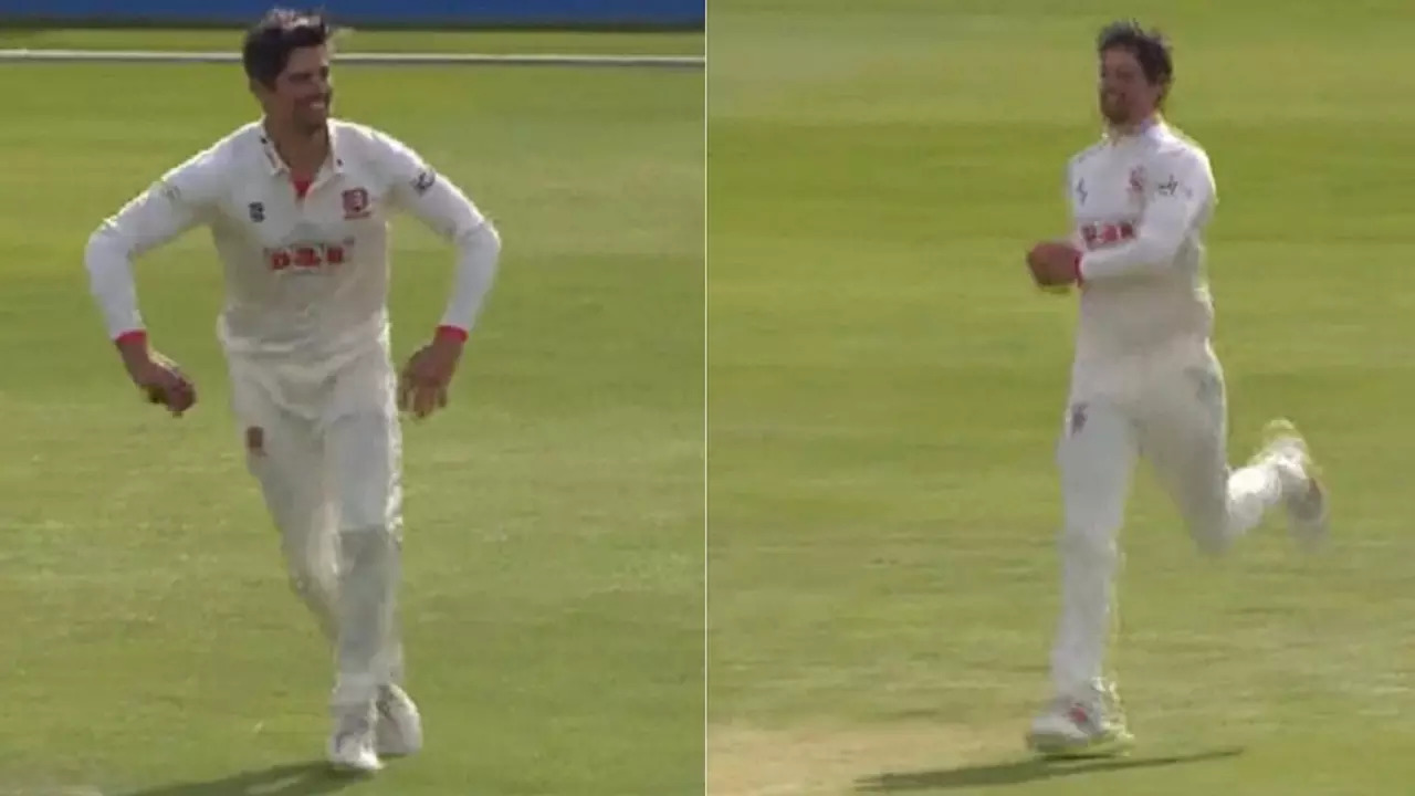 Alastair Cook Bowling in County