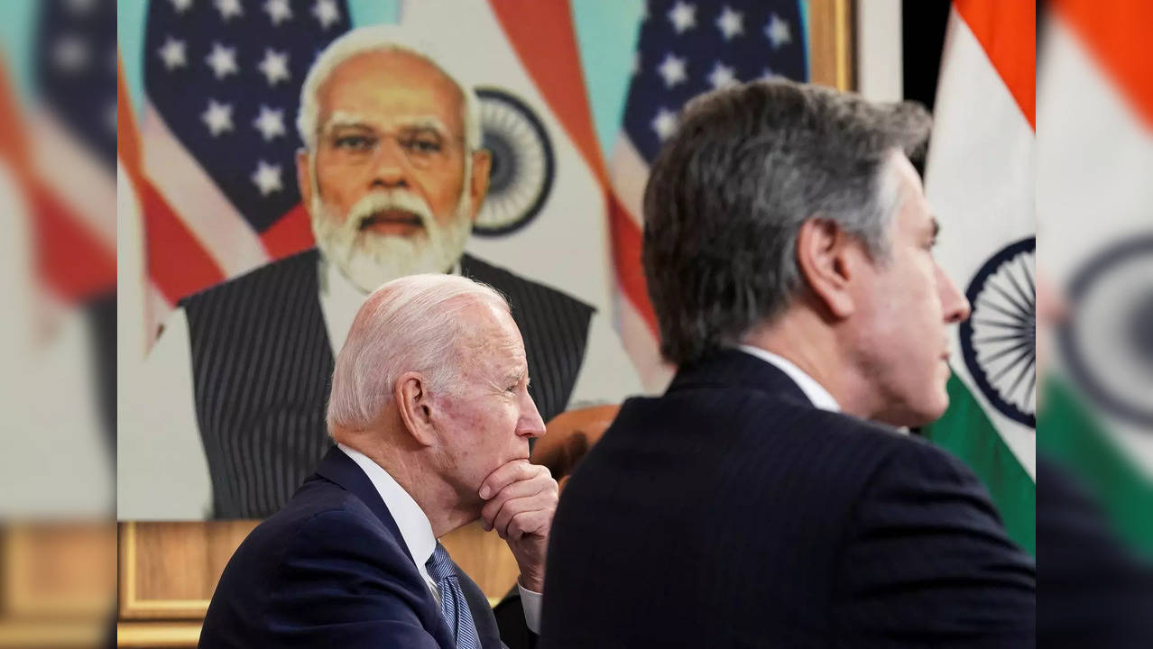 US President Joe Biden holds videoconference with India's Prime Minister Narendra Modi.