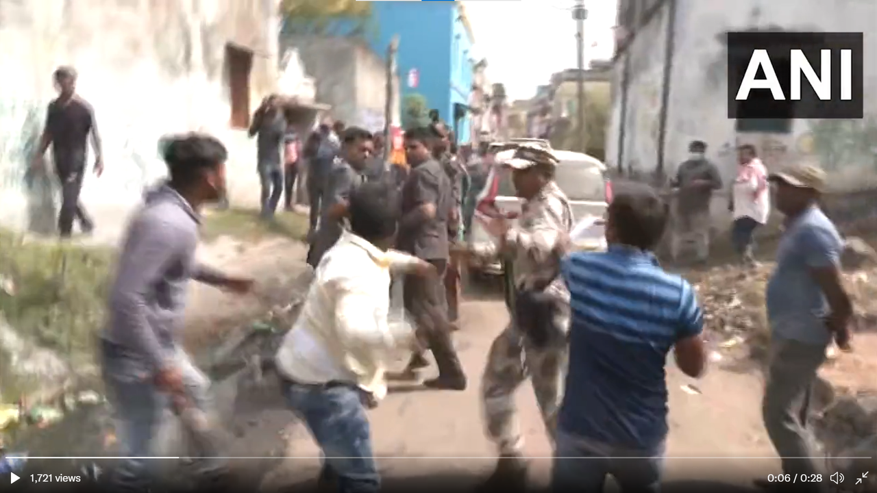 violence breaks out in Asansol, West Bengal during bypoll