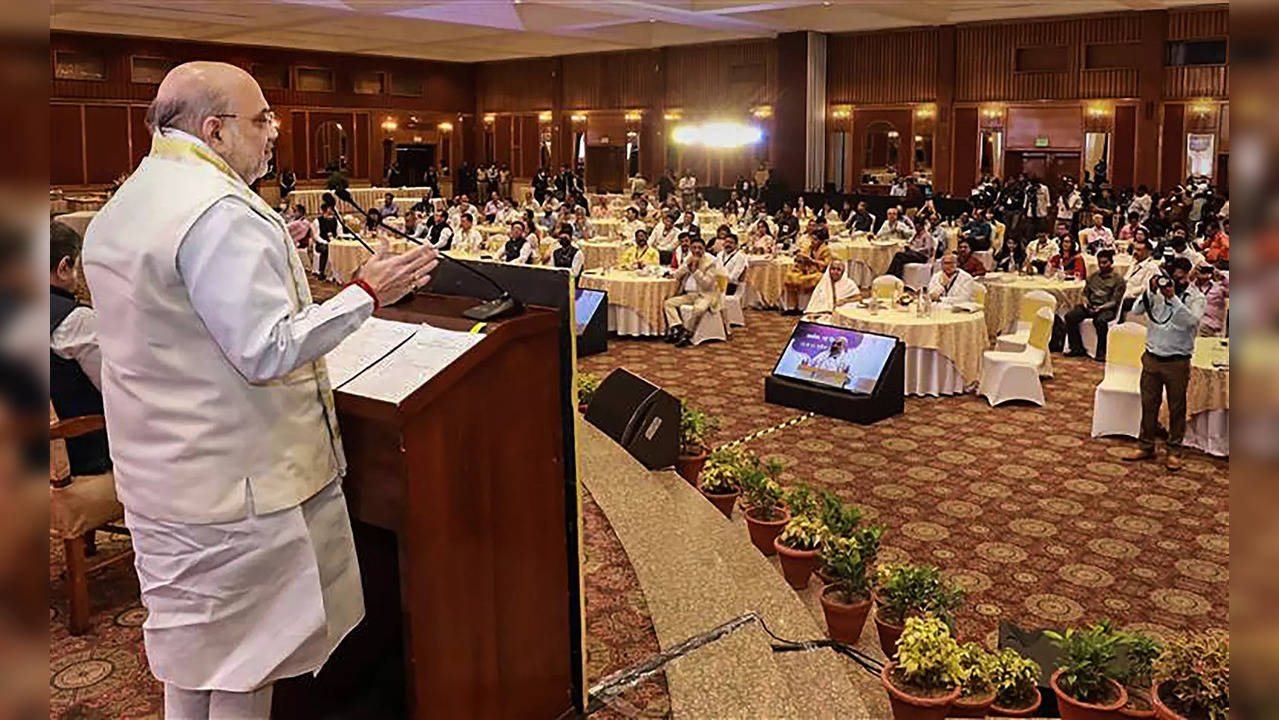 New Delhi: Union Home and Cooperation Minister Amit Shah speaks at the inaugurat...