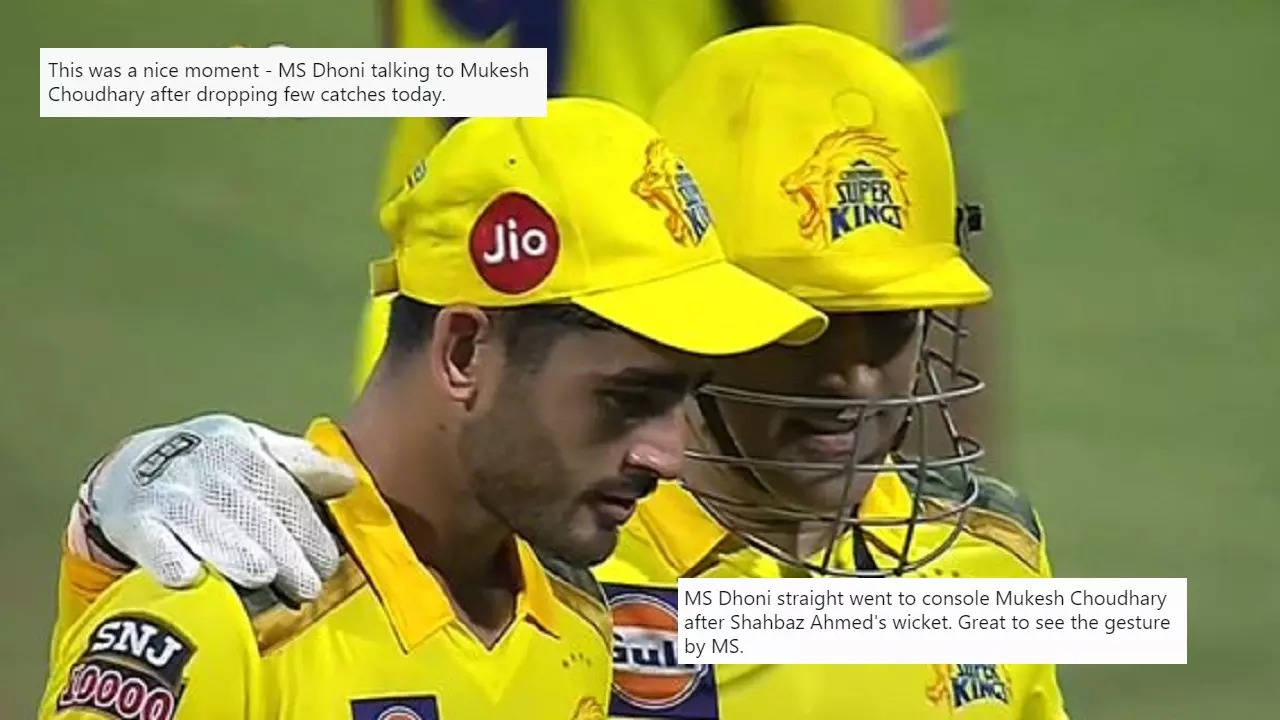 IPL 2022: MS Dhoni's gesture after CSK pacer dropping crucial catches vs RCB wins hearts of netizens - WATCH