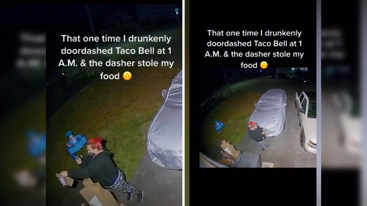 Delivery driver caught pretending to drop off food before stealing ...