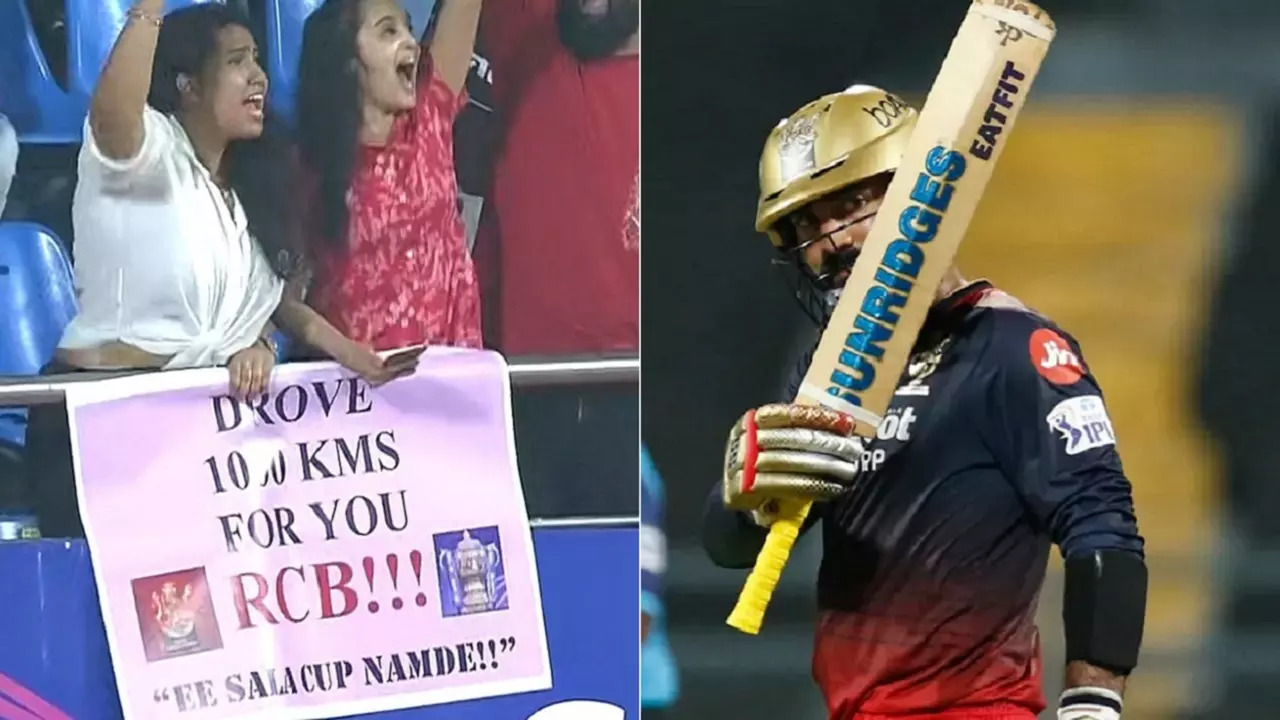 Dinesh Karthik Royal Challengers Bangalore Fan banner