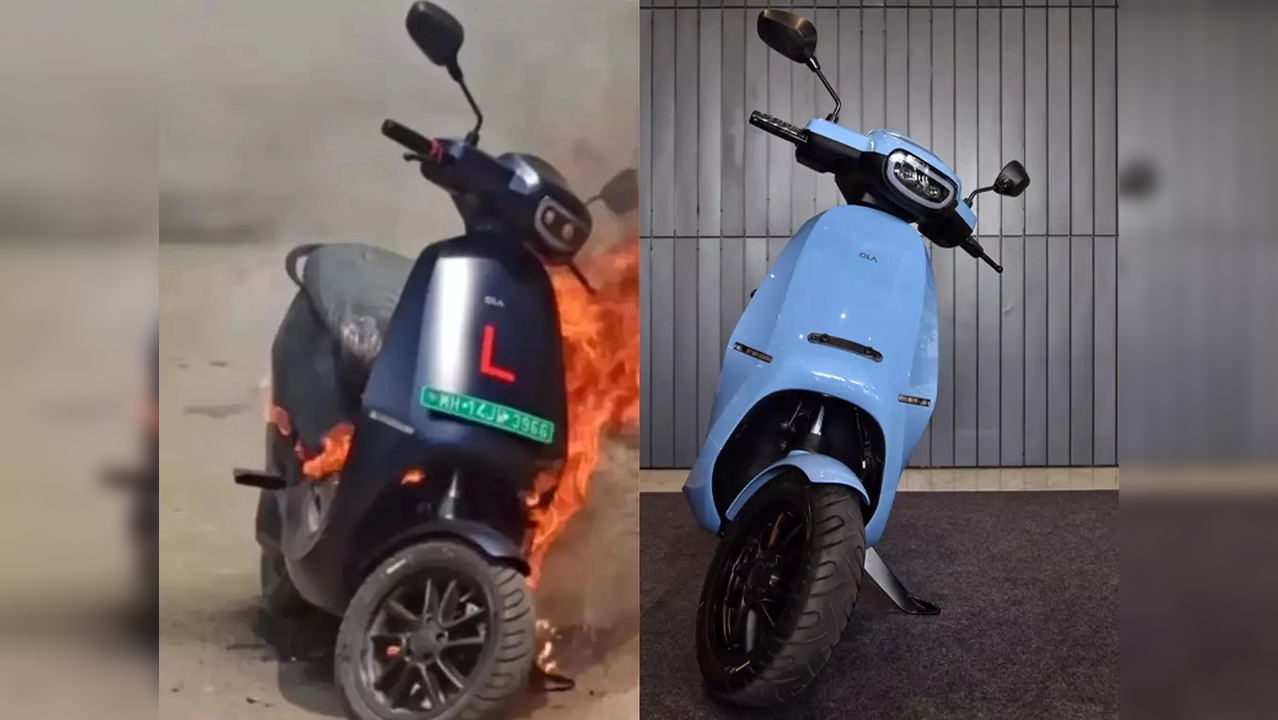 Ola Electric scooter catches fire