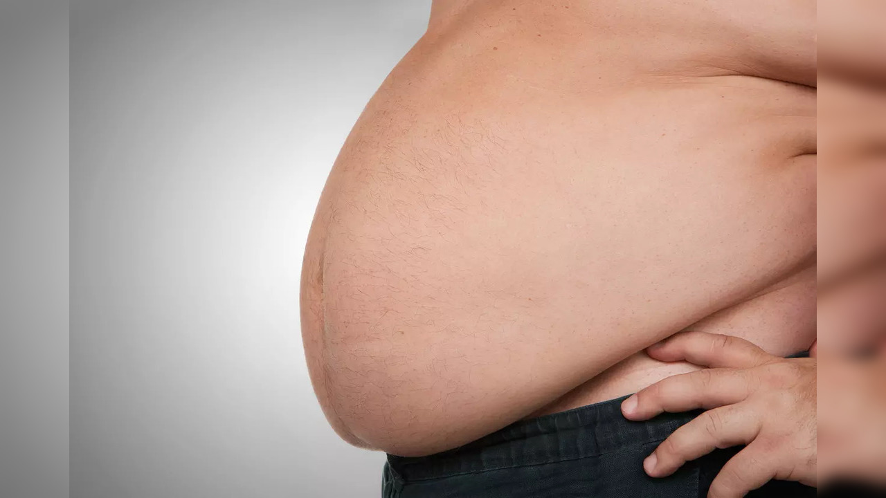 The apple shape belly is known as beer belly. It refers to excessive fat being stored around the stomach while the lower body continues to be slim.