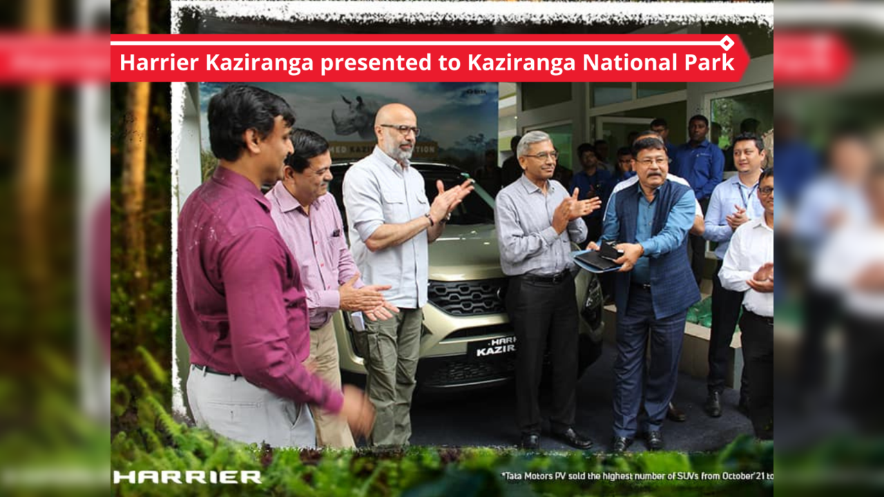 Tata Harrier Kaziranga edition presented to Kaziranga National Park