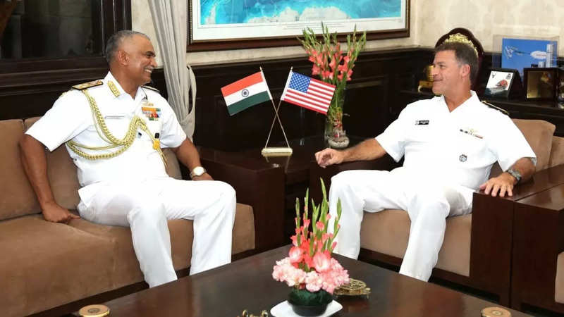 Navy Chief Admiral R Hari Kumar holds talks with Commander of the US Indo-Pacific Command Admiral John Aquilino