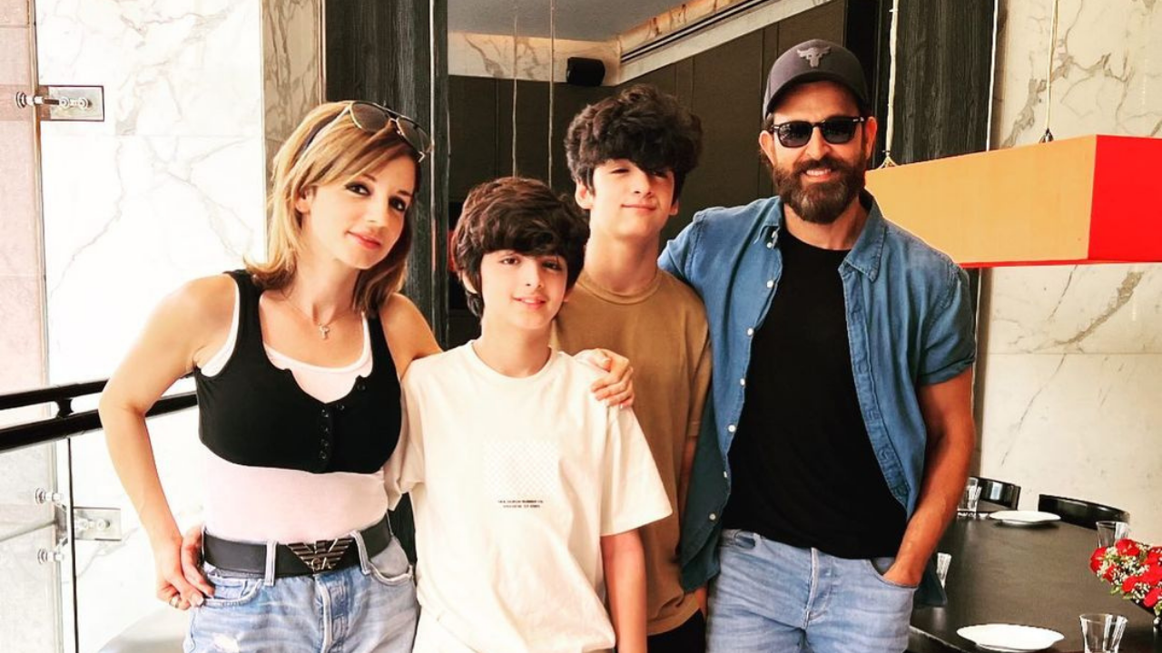 Hrithik Roshan poses with ex-wife Sussanne Khan as they celebrate son's  birthday, see adorable family pic
