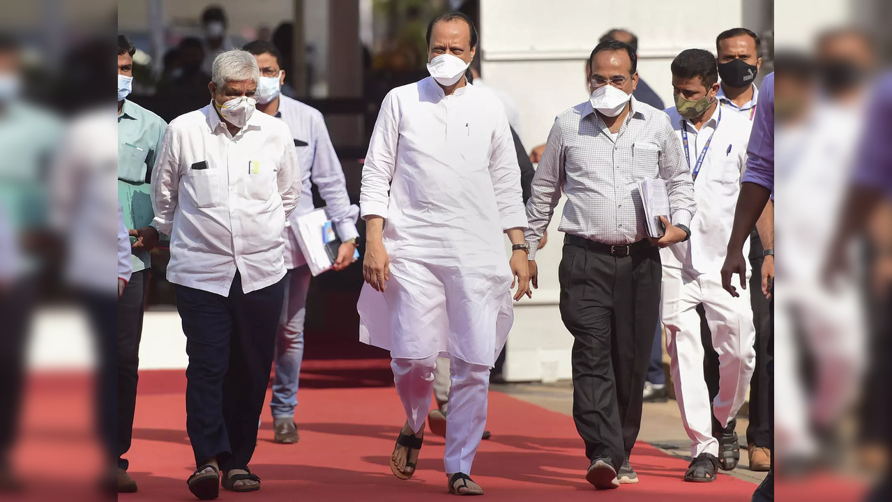 Mumbai: Maharashtra Deputy CM Ajit Pawar arrives at the Assembly on the second d...