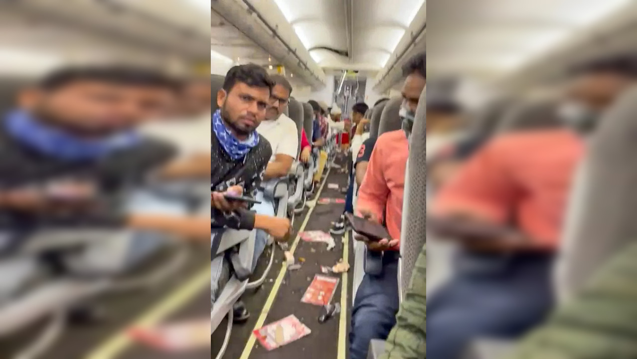 SpiceJet Durgapur flight: Screenshot from viral video