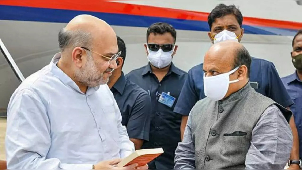 ​Amit Shah and Karnataka CM Basavaraj Bommai