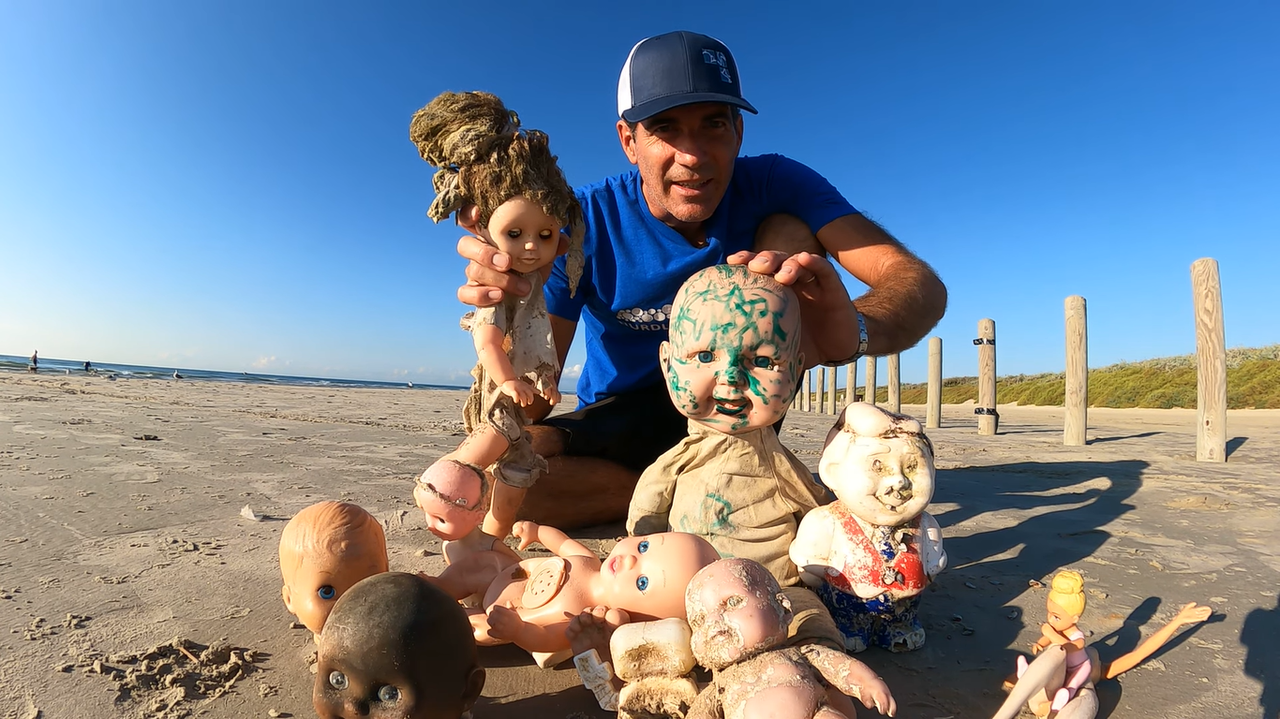 This beach is a doll magnet