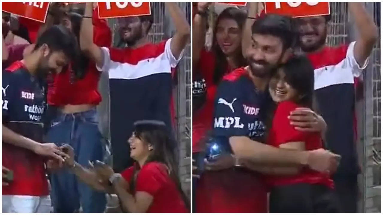 IPL 2022 Woman proposes to her boyfriend at stands during RCB vs CSK match, video goes viral