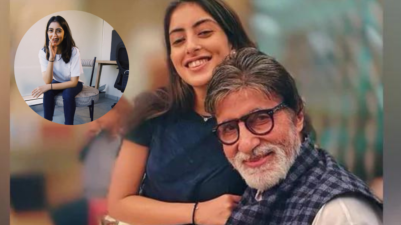 Navya Naveli Nanda with Amitabh Bachchan