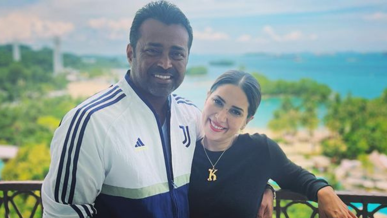 Leander Paes and Kim Sharma