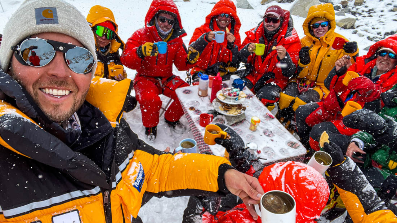 Climbers host world’s highest tea party on Mt Everest