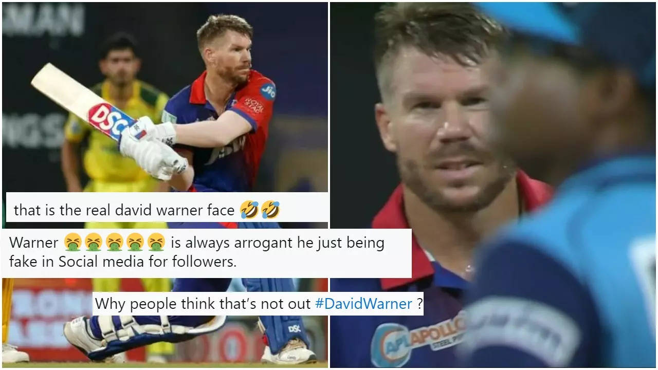 David Warner was seen giving umpire Nitin Menon a death stare after his controversial dismissal