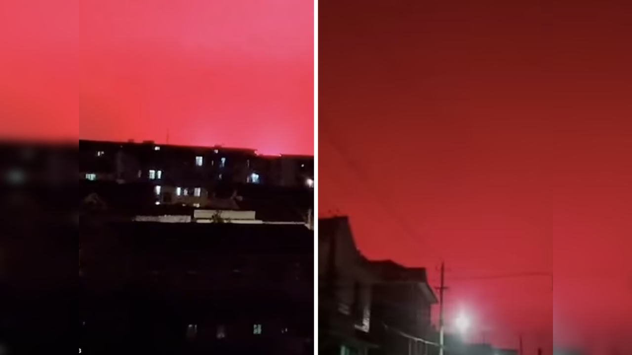 Sky turns blood red in Chinese city