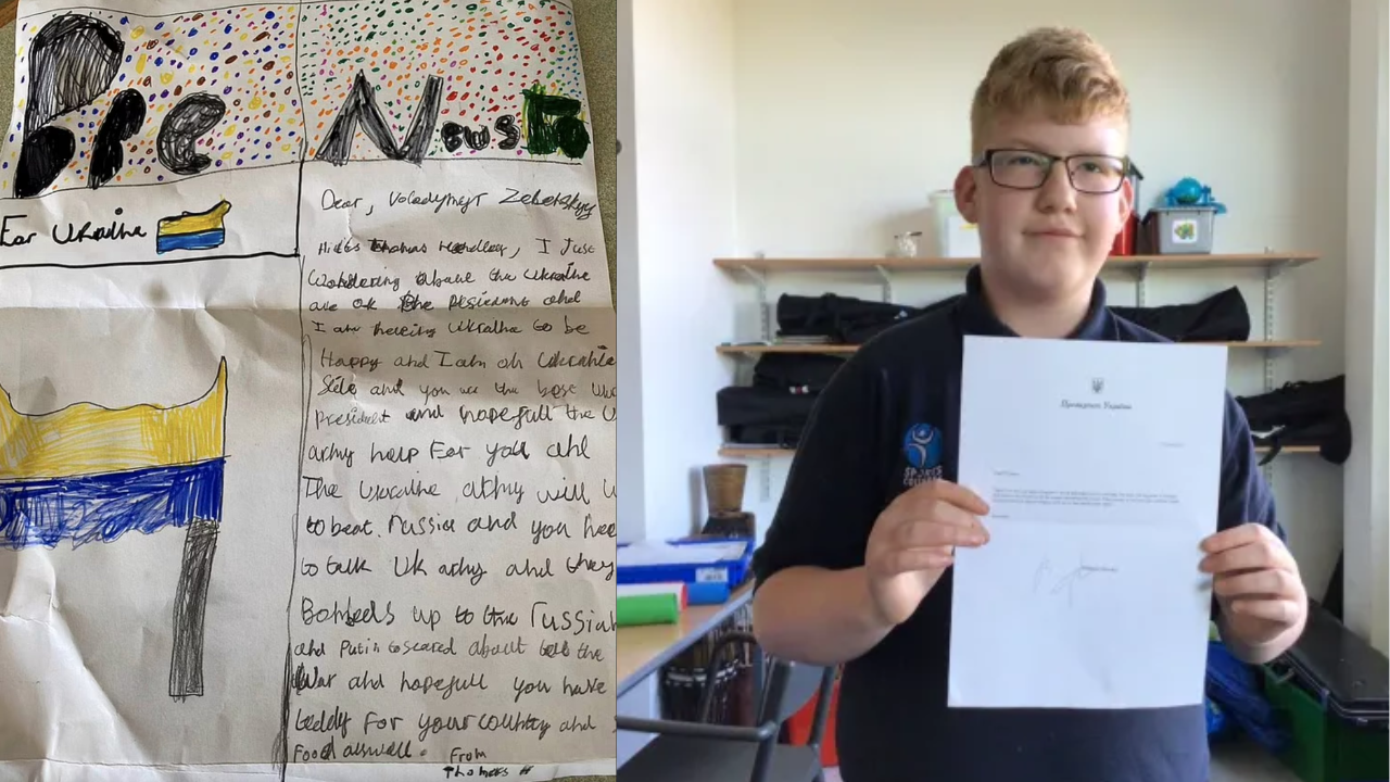 Ukrainian President Volodymyr Zelenskyy replies to 12-year-old UK boy's letter