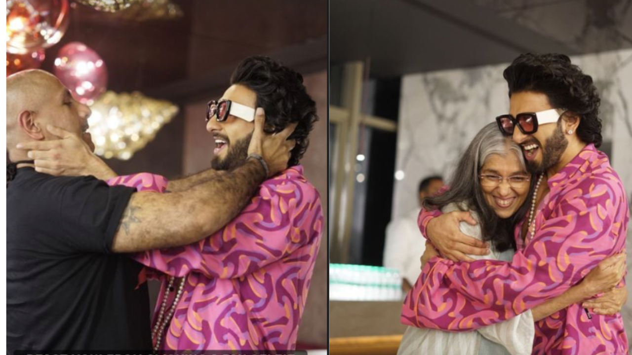 Vishal Dadlani and Ratna Pathak Shah with Ranveer Singh