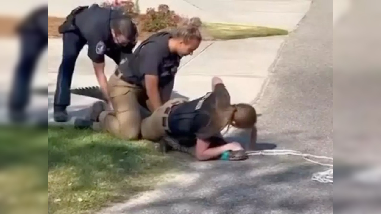 Screengrab from the video shared on Facebook by the Charleston Police Department