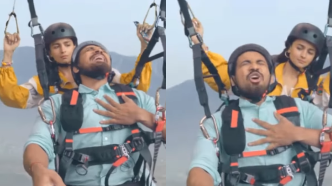 Alia Bhatt recreates viral 'land kara de' paragliding video with Vipin Sahu