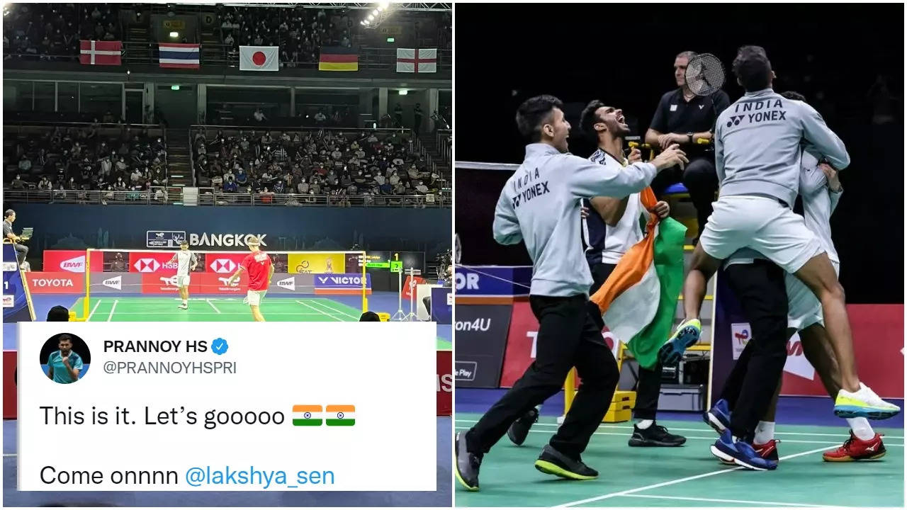 HS Prannoy was all praise for Lakshya Sen as the ace shuttler gave India a 1-0 lead in the Thomas Cup 2022 at Bangkok.