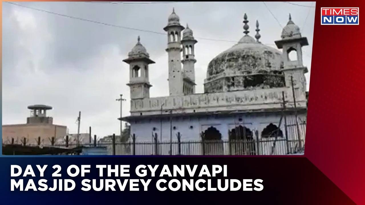 Day 2 Of The Gyanvapi Mosque Survey Concludes | Northwest Wall Of ...