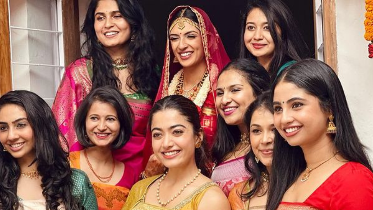 Rashmika Mandanna turns bridesmaid for friend's wedding, shares pics in