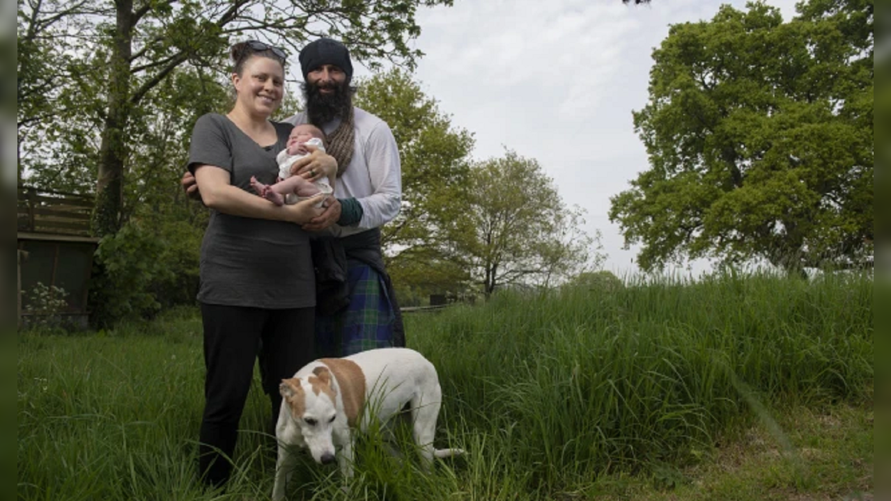 Man's solo quest gives him a partner, baby and dog