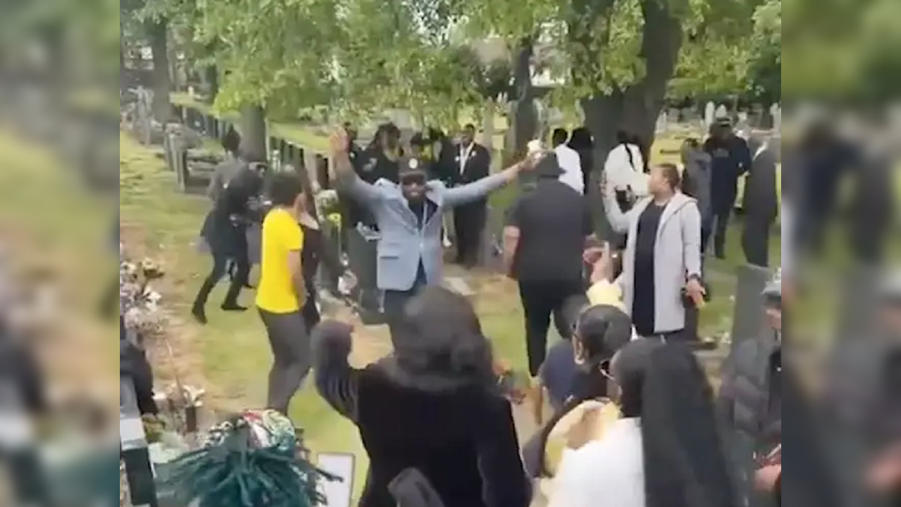 A funeral was turned into an impromptu party