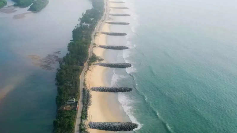 Beachside road in Karnataka