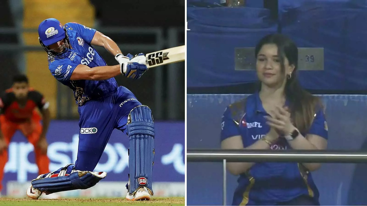 Sara Tendulkar was in shock on seeing Tim David's run-out